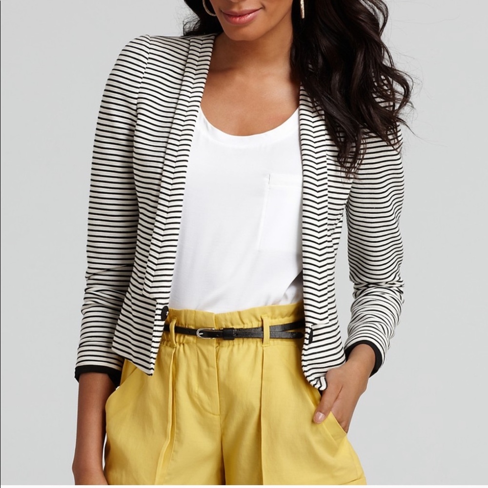 BCBG Black and White Hendrix Blazer